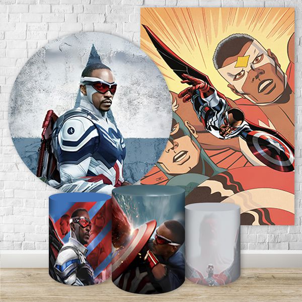 Kit 5 Peças Tema Capitão América 473