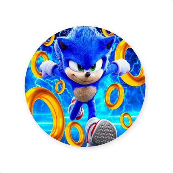 Capa Painel Redondo Sublimados Tema Sonic 568