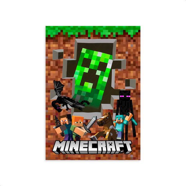 Capa Painel Retangular Sublimado Tema Minecraft 997