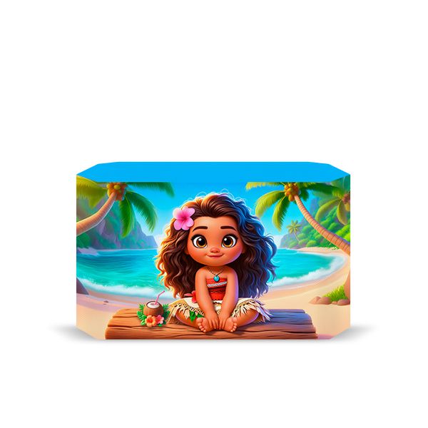 Capa Decorativa para 2 Mesas Quadrada Sublimada Tema Moana 2050 