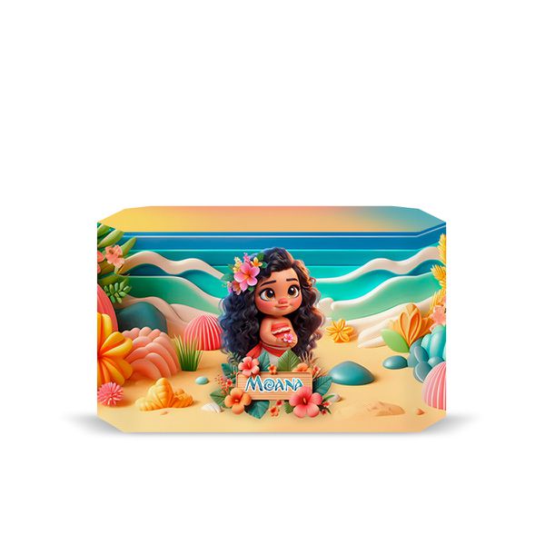 Capa Decorativa para 2 Mesas Quadrada Sublimada Tema Moana 2052