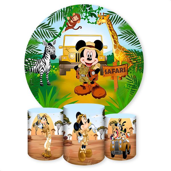 Capa Painel + Trio Capas Cilindros Sublimados Tema Mickey 266