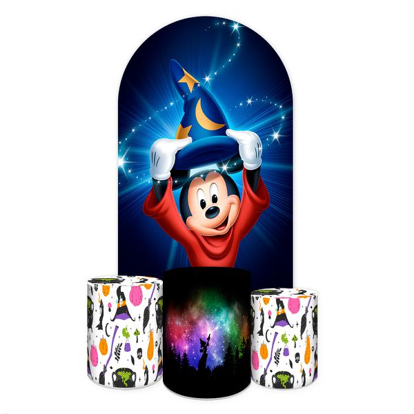 Capa Painel Romano Veste fácil + 3 Capas Cilindros Tema Mickey 2547