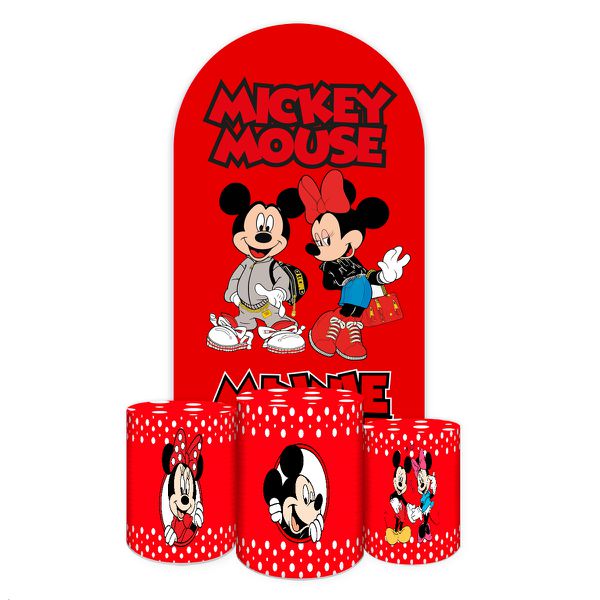 Capa Painel Romano Veste fácil + 3 Capas Cilindros Tema Mickey 2548