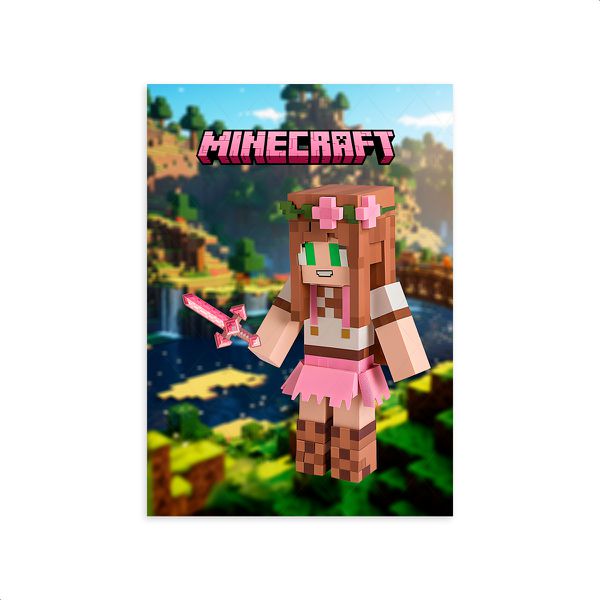 Capa Painel Retangular Sublimado Tema Minecraft 2214