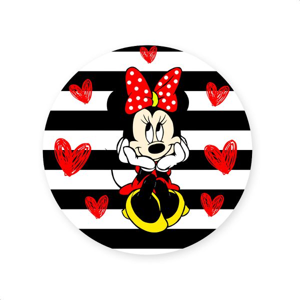 Capa Painel Redondo Sublimados Tema Minnie Mouse 337