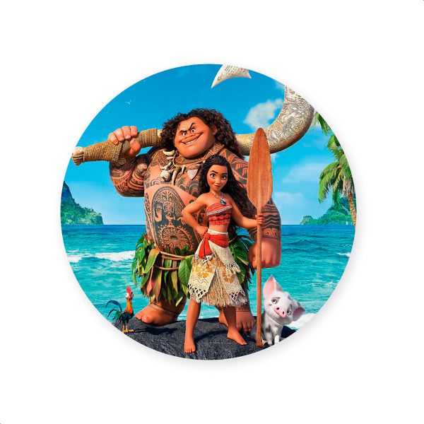 Capa Painel Redondo Sublimados Tema Moana 349
