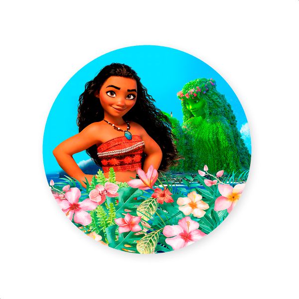 Capa Painel Redondo Sublimados Tema Moana 350