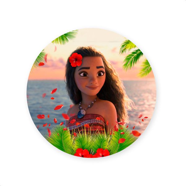 Capa Painel Redondo Sublimados Tema Moana 352