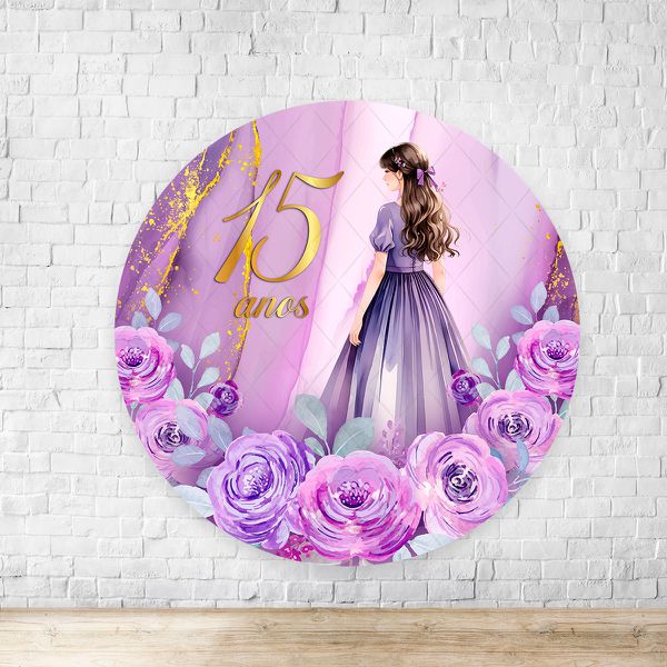 Painel Redondo Tema 15 Anos 7071