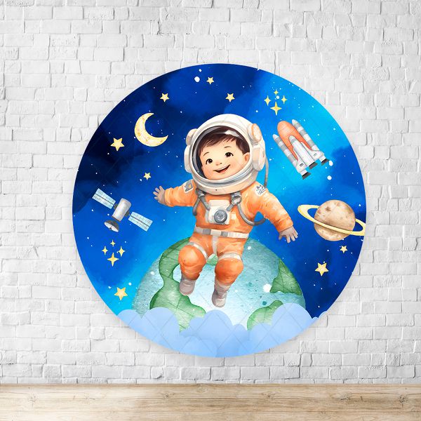 Painel Redondo Tema Astronauta 7135