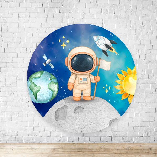 Painel Redondo Tema Astronauta 7136
