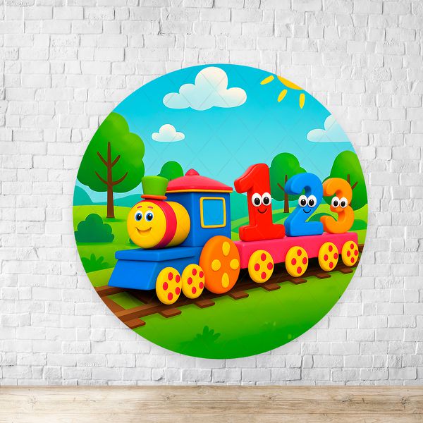 Painel Redondo Tema Bob o Trem 7078