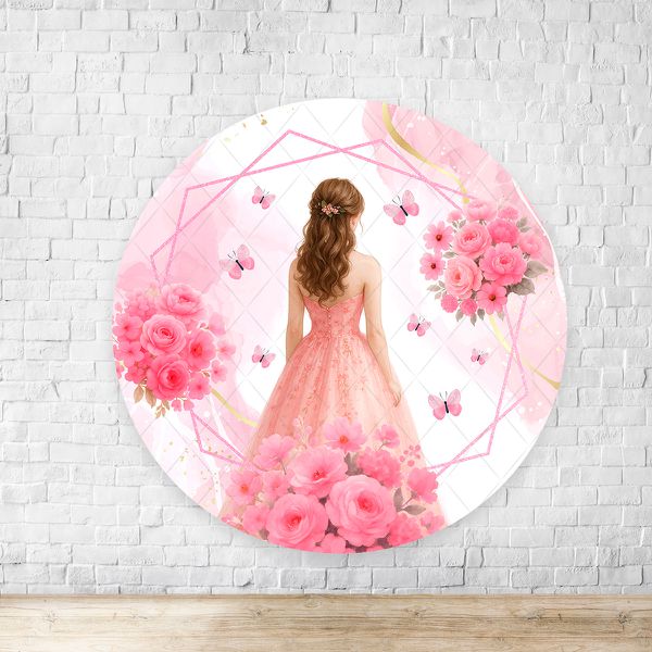 Painel Redondo Tema 15 Anos 7154