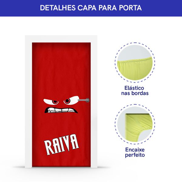 Capa de Porta Divertidamente Raiva 08
