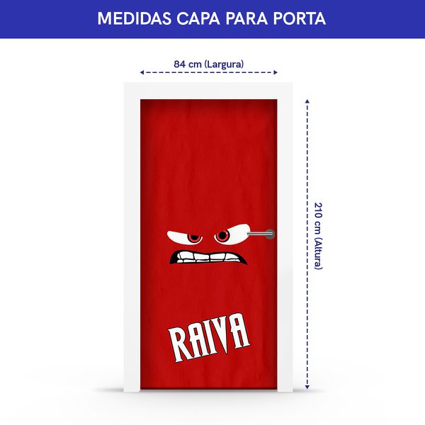 Capa de Porta Divertidamente Raiva 08