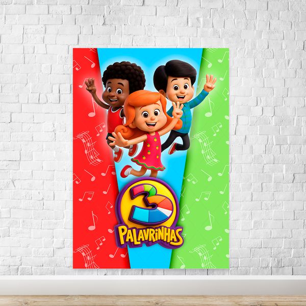  Painel Retangular Tema 3 Palavrinhas 7127