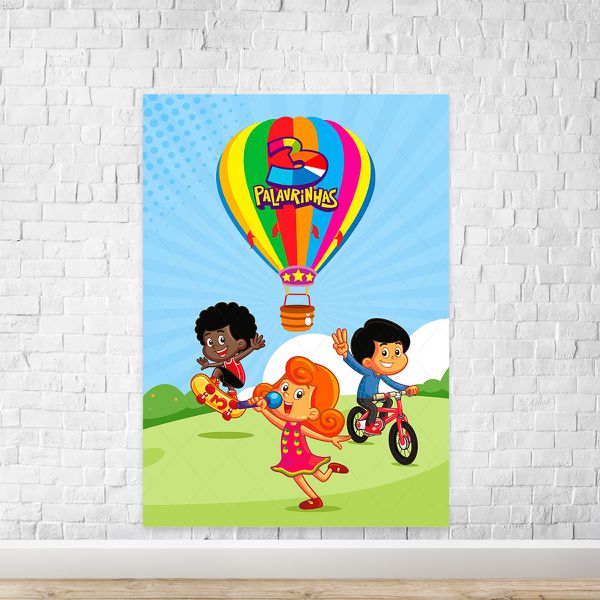  Painel Retangular Tema 3 Palavrinhas 7128