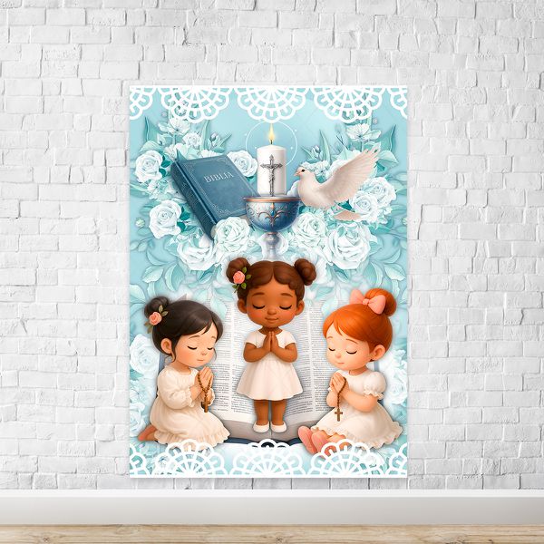Painel Retangular Tema Batizado 7138
