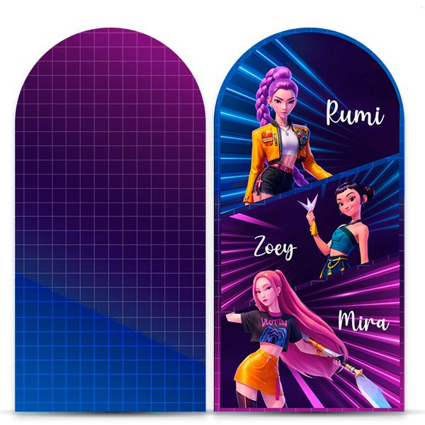 Painel Romano Tema Guerreiras do K-Pop 7157