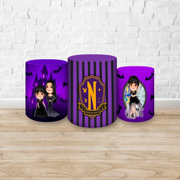 Trio Capas Cilindros Tema Wandinha 7095