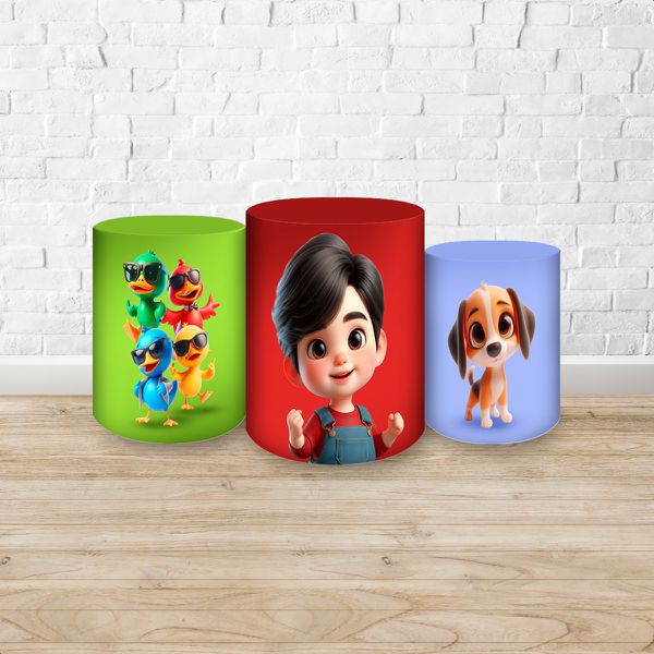 Trio Capas Cilindros Tema Bento e Totó 7132
