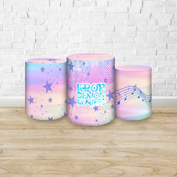 Trio de Cilindros Tema Guerreiras do K-Pop 7158