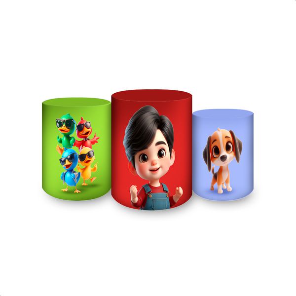 Trio Capas Cilindros Tema Bento e Totó 7132