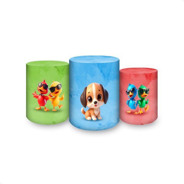 Trio Capas Cilindros Tema Bento e Totó 7134