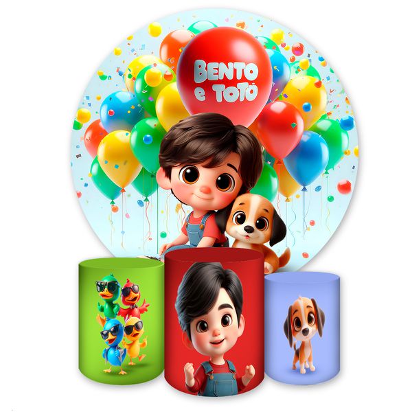 Kit 4 Capas Tema Bento e Totó 7132
