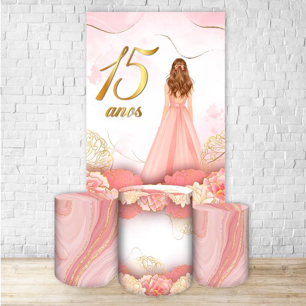 Retangular + Cilindros Tema 15 Anos 7067