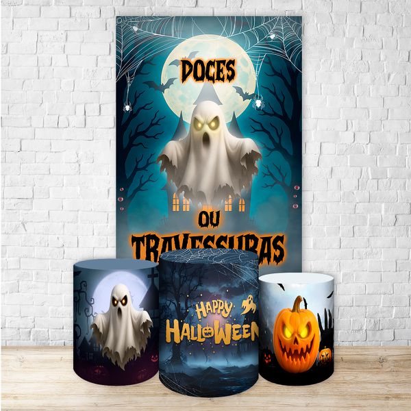 Kit Retangular + Trio Cilindros Tema Halloween 7160