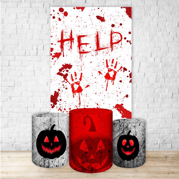 Kit Retangular + Trio Cilindros Tema Halloween 7163