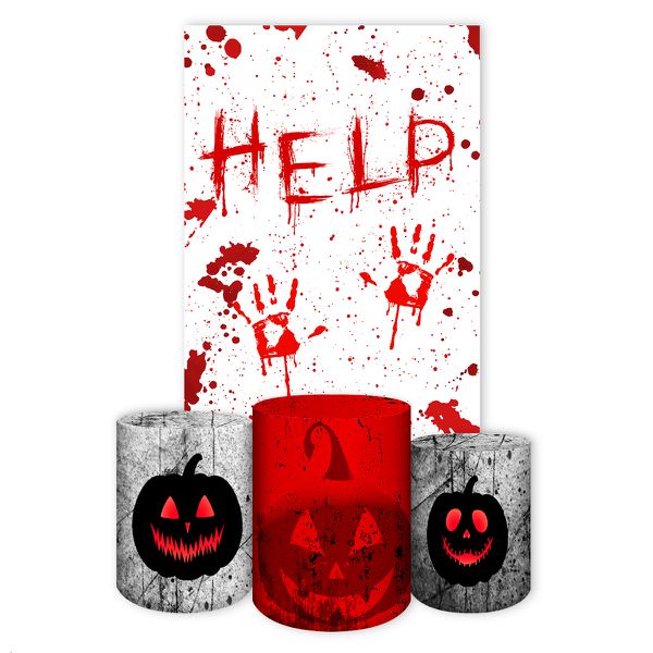 Kit Retangular + Trio Cilindros Tema Halloween 7163