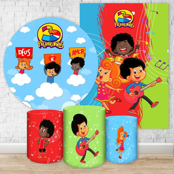 Kit 5 Peças Tema 3 Palavrinhas 7126