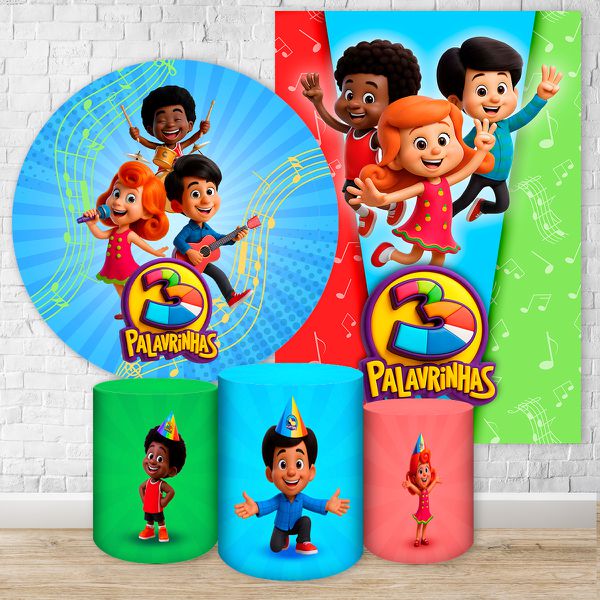 Kit 5 Peças Tema 3 Palavrinhas 7127