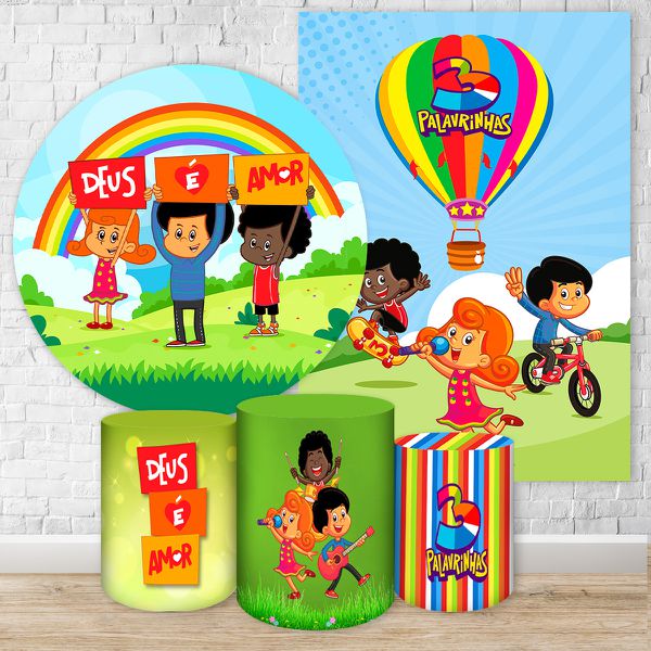 Kit 5 Peças Tema 3 Palavrinhas 7128