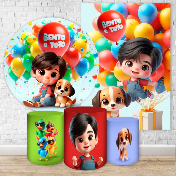 Kit 5 Peças Tema Bento e Totó 7132