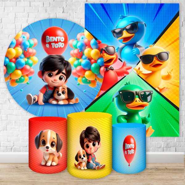 Kit 5 Peças Tema Bento e Totó 7133