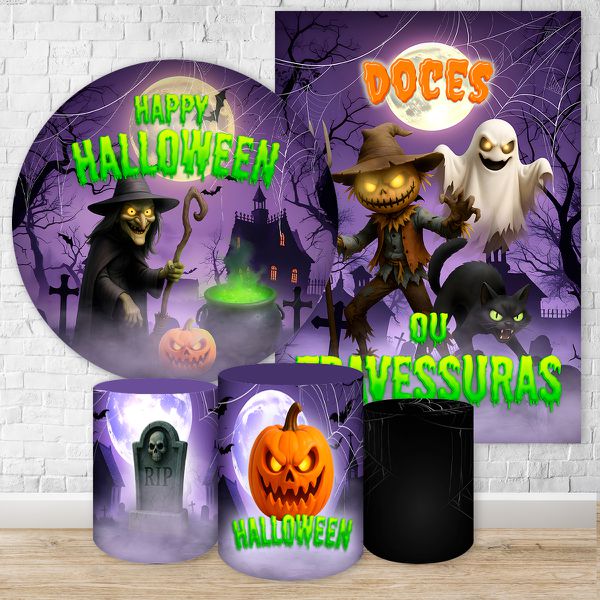 Kit 5 Peças Tema Halloween 7161
