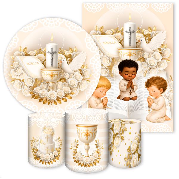 Kit 5 Peças Tema Batizado 7139