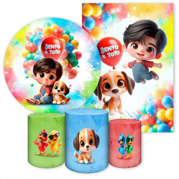 Kit 5 Peças Tema Bento e Totó 7134