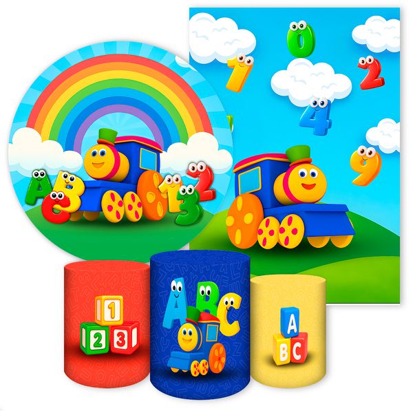 Kit 5 Peças Tema Bob o Trem 7077
