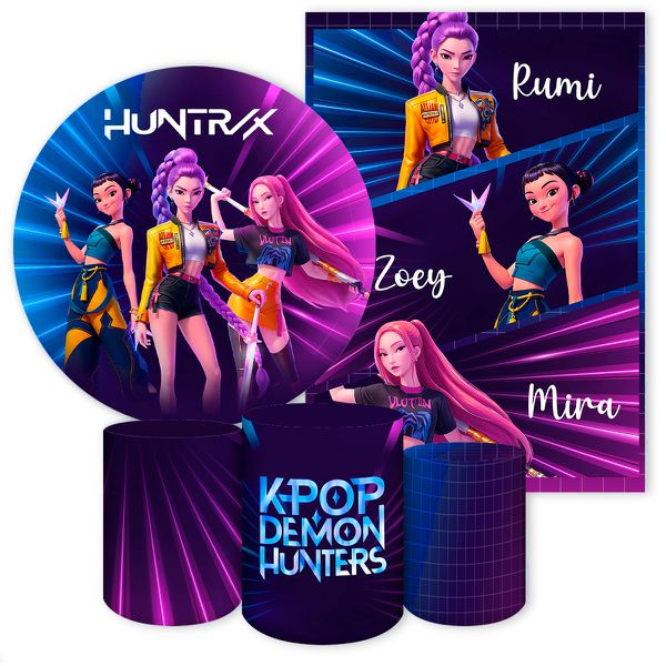 Kit 5 Peças Tema Guerreiras do K-Pop 7157