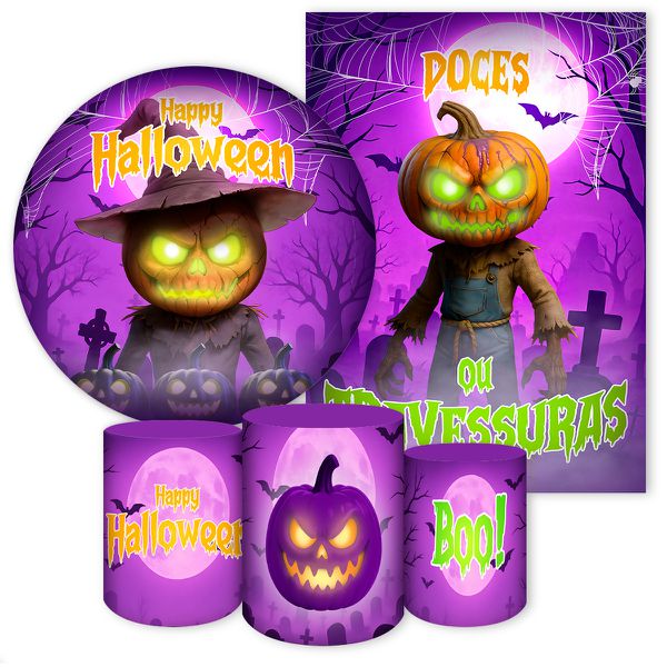 Kit 5 Peças Tema Halloween 7162