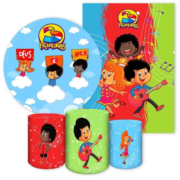 Kit 5 Peças Tema 3 Palavrinhas 7126