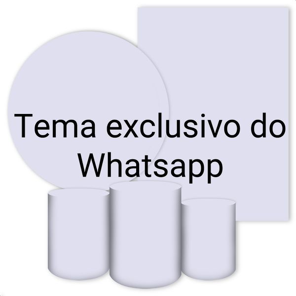 Kit 5 Peças Capa Redonda + Capa Retangular + Trio Capas Cilindros Sublimados Tema Exclusivo Whatsapp