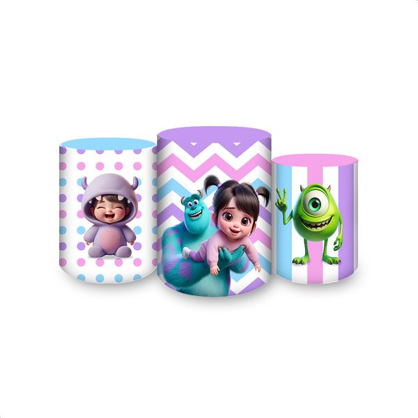 Trio Capas Cilindros Sublimados Tema Monstros SA 2026 IA 5001