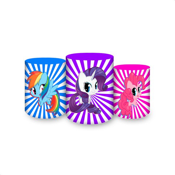 Trio Capas Cilindros Sublimados Tema My Little Pony 2644