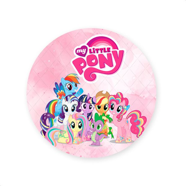 Capa Painel Redondo Sublimados Tema My Little Pony 2646